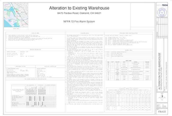 design fire alarm drawings for permit approval nfpa 72